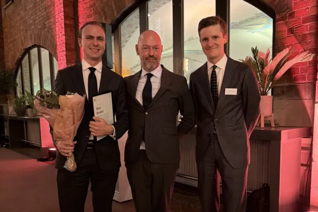 Max Bodin at the Prize ceremony. Photo.