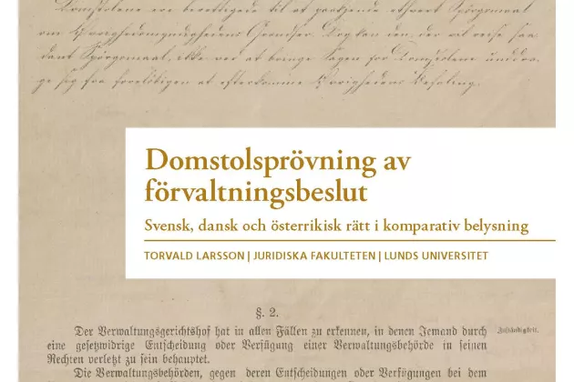 Frontpage Torvald Larsson`s doctoral thesis. Photo.